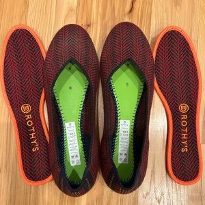 Rothy's Bordeaux Herringbone Merino Flats- size 8.5 - Retired color
